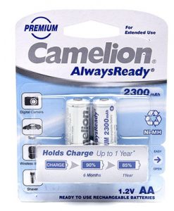Pin sạc AA HR6 Camelion Ni-Mh 1.2V 2300 mAh vỉ 2 viên