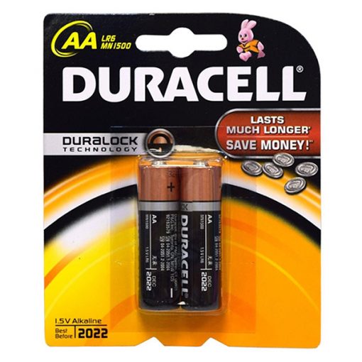 Pin tiểu AA LR6 Duracell MN1500 Alkaline 1.5V vỉ 2 viên