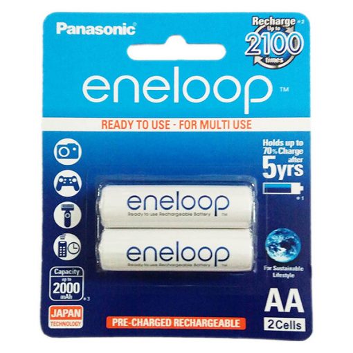 Pin tiểu sạc AA Panasonic Eneloop BK-3MCCE/2B Ni-Mh 1.2V 1900mAh vỉ 2 viên