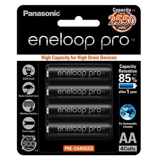 Pin sạc AA Panasonic Eneloop BK-3HCCE/4B Ni-Mh 1.2V 2550 mAh vỉ 4 viên
