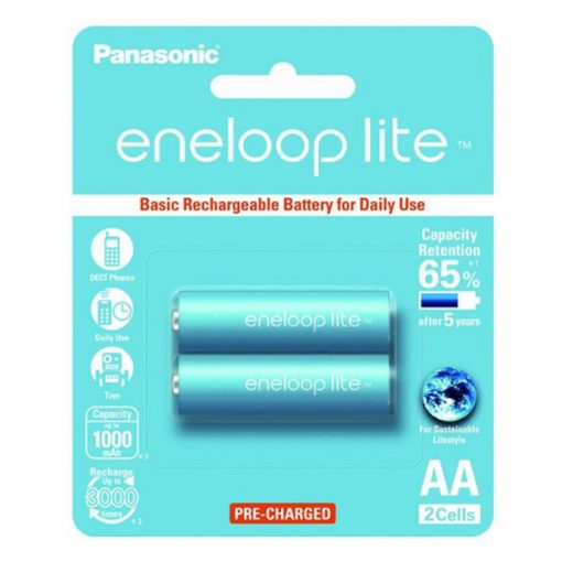 Pin sạc AA Panasonic Eneloop Lite BK-3LCCE/2B 1000 mAh vỉ 2 viên